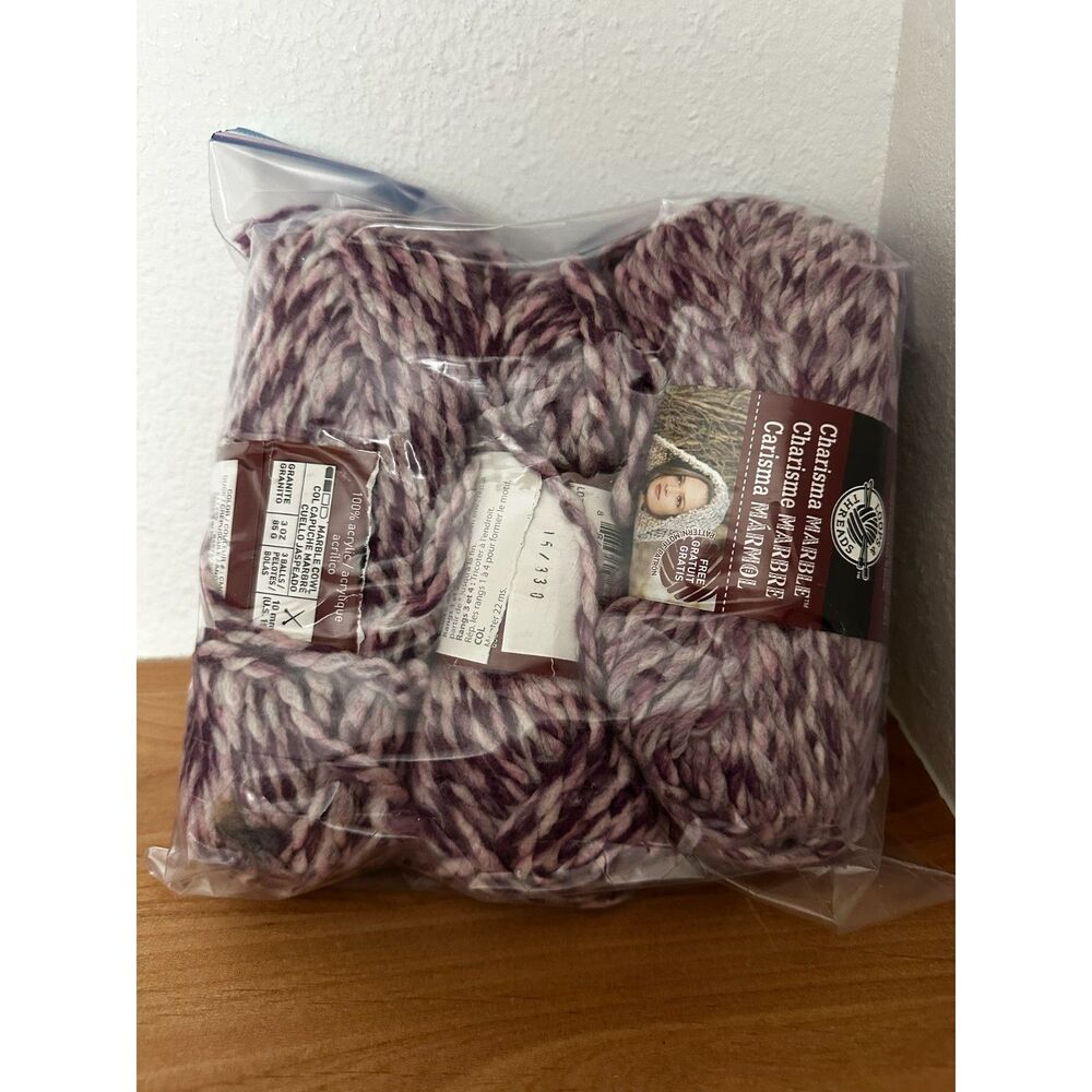 Charisma Marble yarn by Loops & Threads in Dusk, Set of 3 NWT - Picture 4 of 5
